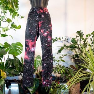 Black Heart Night Sky Galaxy Pants, Size 3